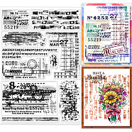 PVC Stamps, for DIY Scrapbooking, Photo Album Decorative, Cards Making, Stamp Sheets, Film Frame, Mixed Shapes, 21x14.8x0.3cm(DIY-WH0371-0123)