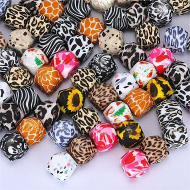 Colorful Pattern Printed Silicone Beads(SI-JX0022A-01)-4