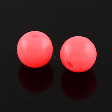 Perles en acrylique fluorescente(MACR-R517-10mm-08)-1