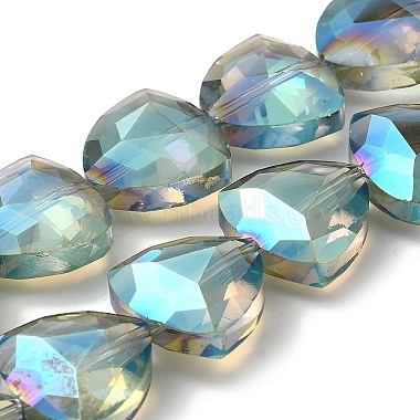 Electroplate Crystal Glass Triangle Beads Strands(EGLA-F068-M)-4