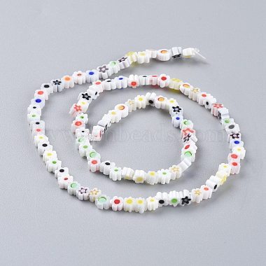 Chapelets de perle de millefiori en verre manuelles(X-LAMP-J035-4mm-11)-3