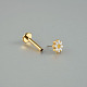 Brass Enamel Daisy Flower Threadless Labret Stud(WG42C26-01)-1