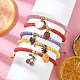 bracelet à breloques fruits en alliage émaillé(BJEW-JB09848)-3
