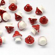 Limo Resin Decoden Cabochons, Imitation Food, Dark Red, 17x16mm(X-CRES-R183-08A)