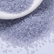 MIYUKI Delica Beads, Cylinder, Japanese Seed Beads, 11/0, (DB1476) Transparent Pale Amethyst Luster, 1.3x1.6mm, Hole: 0.8mm, about 2000pcs/10g(X-SEED-J020-DB1476)