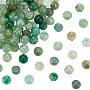 Natural Green Aventurine Beads Strands, Round, 6~6.5mm, Hole: 1mm, about 63pcs/strand, 15.5 inch(39.37cm)(G-OC0001-64-6mm)