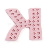 Food Grade Silicone Molds, Fondant Molds, For DIY Cake Decoration, Chocolate, Candy, UV Resin & Epoxy Resin Jewelry Making, Playing Card, Pink, 190x198x13mm, Peach Blossom: 15.5x17.5mm, Heart: 12.5x17.5mm, Flower: 16.5x17.5mm, Rhombus: 17x17mm(X-DIY-I021-13)