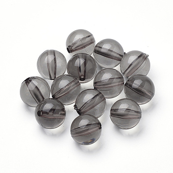 Transparent Acrylic Beads, Round, Black, 8mm, Hole: 1.5mm, about 1750pcs/500g