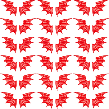 40Pcs 2 Style Demon Wing PU Leather Ornament Accessories, for DIY Clothing, Hat, Bag, Red, 79x43x3mm, 20pcs/style