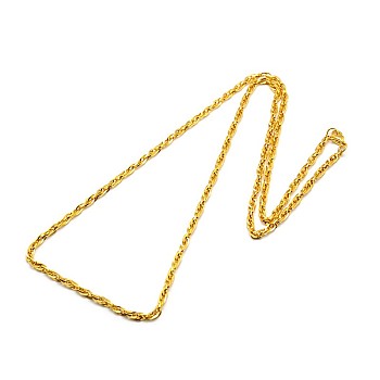 Fashionable 304 Stainless Steel Rope Chain Necklace Making, with Lobster Claw Clasps, Golden, 22 inch~24 inch(55.8~60.9cm)x3mm
