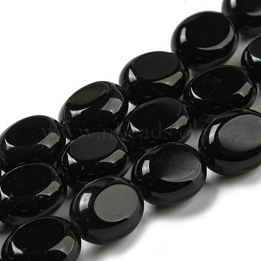 Oval Black Onyx Beads