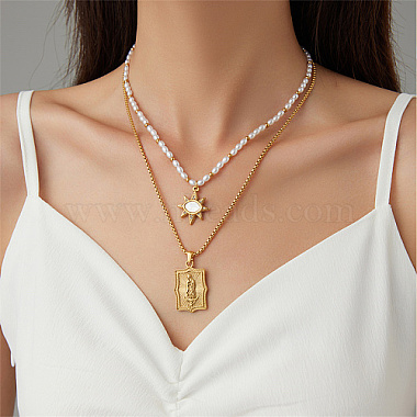 Stainless Steel Pendant Necklaces(PM8758-1)-4