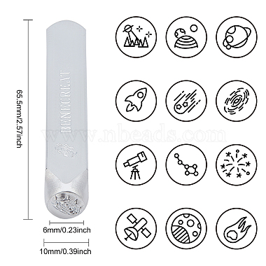 BENECREAT Iron Stamps Seal(AJEW-BC0001-57O)-2