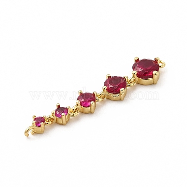 Rack Plating Brass Pave Cubic Zirconia Connector Charms(KK-G458-02G-05)-3