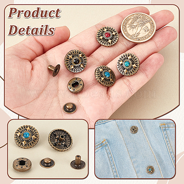 24 Sets 4 Colors Alloy Snap Button(FIND-GA0003-66)-3