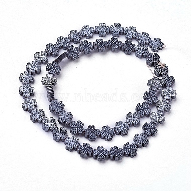 8mm Clover Non-magnetic Hematite Beads