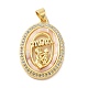 Mother's Day Brass Micro Pave Clear Cubic Zirconia Pendants(FIND-Z041-21A)-1