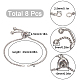 8Pcs Adjustable 304 Stainless Steel Link Bracelet Making(STAS-SC0006-04)-2