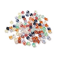 Transparent Glass Beads, Crab, Mixed Color, 13x14x7mm, Hole: 1.2mm(GLAA-O023-15)