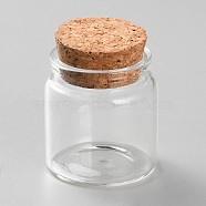 Glass Jar Glass Bottles Bead Containers, with Cork Stopper, Wishing Bottle, Clear, 4.7x5.8cm, Capacity: 50ml(1.69fl. oz)(AJEW-WH0270-427)