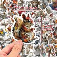 50Pcs Animals Paper Self-Adhesive Picture Stickers, for Water Bottles, Laptop, Luggage, Cup, Computer, Mobile Phone, Skateboard, Guitar Stickers Decor, Mixed Color, 31~54x51~53x0.1mm, 50pcs/set(STIC-C010-06)