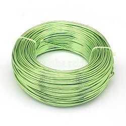 Round Aluminum Wire, Flexible Craft Wire, for Beading Jewelry Doll Craft Making, Lawn Green, 12 Gauge, 2.0mm, 55m/500g(180.4 Feet/500g)(AW-S001-2.0mm-08)