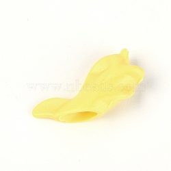 Polyethylene Pencil Grips for Kids, Grip Posture Correction Tool, Fish, Light Goldenrod Yellow, 41x22.5x12mm(AJEW-WH0002-91C)