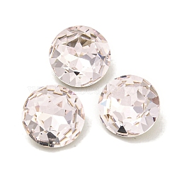 Glass Rhinestone Cabochons, Flat Back & Back Plated, Faceted, Diamond, Rosaline, 8x4mm(RGLA-L029-13A-508)