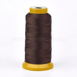 Polyester Thread, for Custom Woven Jewelry Making, Coffee, 1mm, about 230m/roll(NWIR-K023-1mm-09)