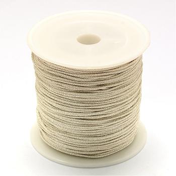 Nylon Thread, with Metallic Cords, Silver, 0.6mm, about 142.16 yards(130m)/roll