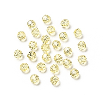 Imitation Austrian Crystal Beads, Grade AAA, Faceted(32 Facets), Round, Champagne Yellow, 6mm, Hole: 0.7~0.9mm