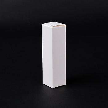 Cardboard Paper Gift Box, for Cookies, Goodies, Gift Storage, Rectangle, White, 2.6x2.6x9.1cm