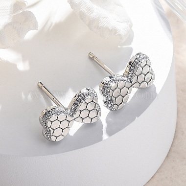 Bowknot Brass Stud Earrings