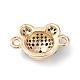 Brass Micro Pave Cubic Zirconia Connector Charms(KK-M240-21)-4