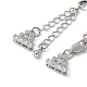 Brass Micro Pave Cubic Zirconia Chain Extender with Glass(KK-U052-20P)-2