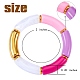 Candy Color Chunky Curved Tube Acrylic Beads Stretch Bracelets Set for Women(BJEW-SW00015)-2