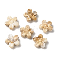 Opaque Two Tone Acrylic Beads, Flower, Peru, 15x15.5x7mm, Hole: 2mm, about 609pcs/500g(OACR-G042-05)