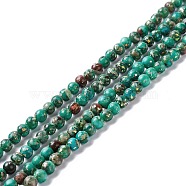 Assembled Natural Imperial Jasper & Synthetic Opal Beads Strands, Dyed, Round, Teal, 4mm, Hole: 0.7mm, about 98~100pcs/strand, 15.94  inch(40.5cm)(X-G-K317-A19-01)