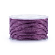 Polyester Braided Cords, for Jewelry Making Beading Crafting, Dark Orchid, 2mm, about 21.87 yards(20m)/roll(OCOR-I006-A01-26)