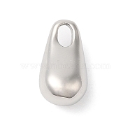 304 Stainless Steel Pendants, Teardrop Charm, Stainless Steel Color, 14.5x8x7mm, Hole: 3x2mm(STAS-Q244-07P)