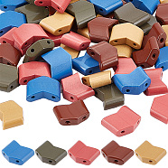 Elite 60Pcs 5 Colors Plastic Multi-Strand Links, For Tile Elastic Bracelets Making, Arrows, Mixed Color, 15x13x5.5mm, Hole: 1.4mm, 12pcs/color(FIND-PH0006-60)