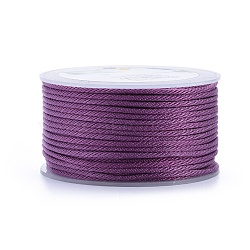 Polyester Braided Cords, for Jewelry Making Beading Crafting, Dark Orchid, 2mm, about 21.87 yards(20m)/roll(OCOR-I006-A01-26)