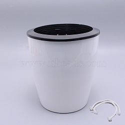 Reain Water Pot Flowerpot, Column, with Cotton Rope, White, 168x185mm, Inner Size: 135mm(RESI-WH0011-27C)