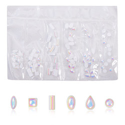 ABS Plastic Nail Art Decoration Accessories, Creamy White, 90pcs/bag(MRMJ-S030-001G)