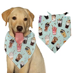 Polyester Dog's Kerchief, Triangle Pet's Bandana, Drink, 285x570mm(AJEW-WH0545-001)