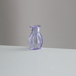 Transparent Miniature Glass Vase Bottles, Micro Landscape Garden Dollhouse Accessories, Photography Props Decorations, Medium Purple, 14.5x22mm(BOTT-PW0006-03I)