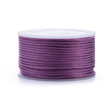 Polyester Braided Cords, for Jewelry Making Beading Crafting, Dark Orchid, 2mm, about 21.87 yards(20m)/roll