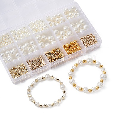 10Style Imitated Pearl Acrylic Beads and CCB Plastic Beads(DIY-YW0007-51)-4