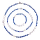 3Pcs Natural Shell & Plastic Pearl Flower & Glass Beaded Necklaces and Stretch Bracelet Set(SJEW-SW00010-03)-1