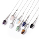 Mixed Gemstone Dowsing Pendulum Big Pendants(G-A210-02P)-1